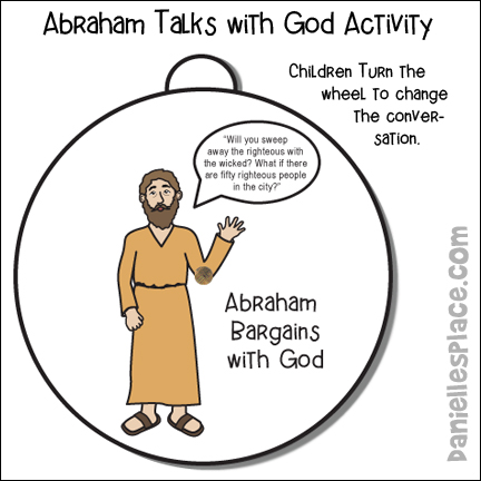 Abraham talks to God conversation Activity Sheet - Abraham Bargains with God Craft from www.daniellesplace.com