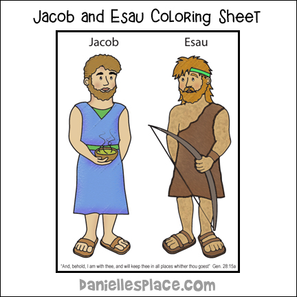 Jacob and Esau Coloring Sheet