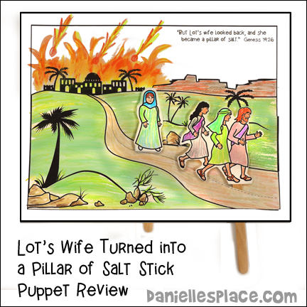 Lot's Family Stick Puppets to Review Sodom and Gomorrah Bible Lesson from www.daniellesplace.com