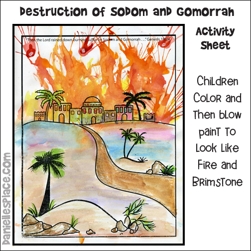 The Destruction of Sodom and Bomorrah Activity Sheet