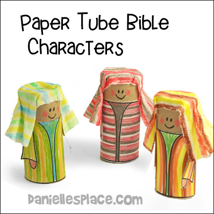 Paper Tube Bible Characters Bible Craft for Children from www.daniellesplace.com