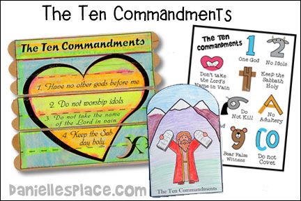 Ten Commandments Bible Lesson for Children from www.daniellesplace.com