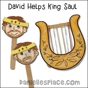 David Helps King Saul bible Crafts for Sunday School