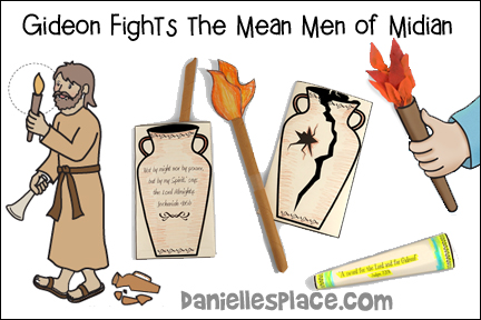 Gideon Bible Lesson - Gideon Fights the Mean Men of Midian