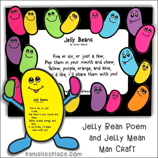 Jelly Bean Poem and Jelly Bean Man with Poem Craft