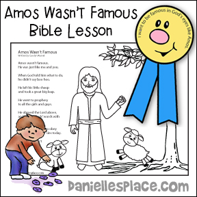 Amos Wasn't Famous Bible Lesson for Children