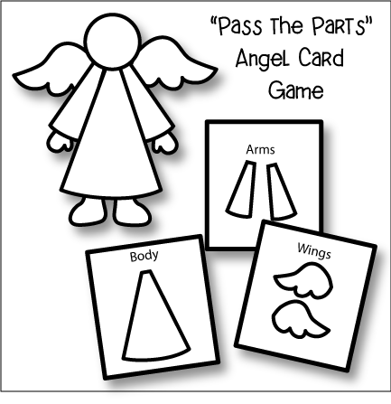 Pass the Parts Angel Card Game for Children's Ministry