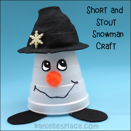 Snowman Cup Craft - Short and Stout Snowman