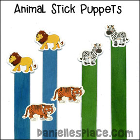 Noah's Ark Animal Craft Stick Puppets