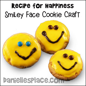 Happy Face Sugar Cookie Craft for Recipe for Happiness Beatitudes Bible Lesson for Children