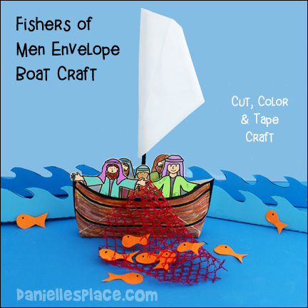 Fishers of Men Envelope Boat Craft for Children's Ministry