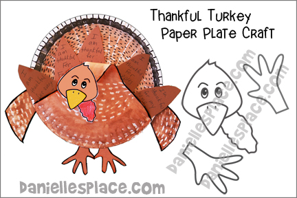 Thankful Paper Plate Turkey Craft for Children