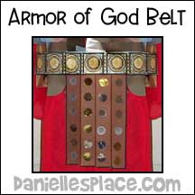 sunday school Armor of God Belt bible craft from www.daniellesplace.com 
