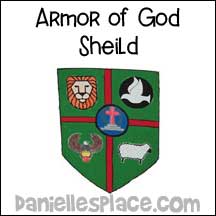 sunday school Armor of God Shield bible craft from www.daniellesplace.com 