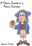 Benjamin Franklin Holding a Penny Craft for kids