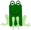 Frog paper hand puppet