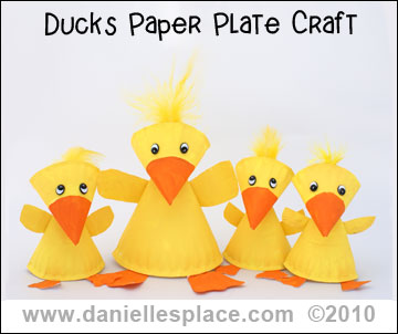 paper plate duck