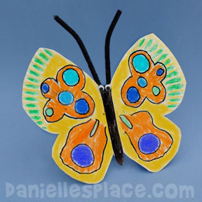 paper plate butterfly