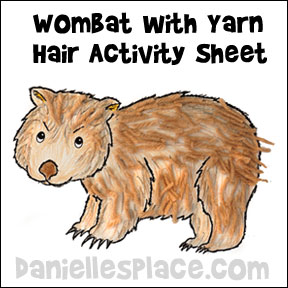Wombat Activity Sheet for Kids from www.daniellesplace.com