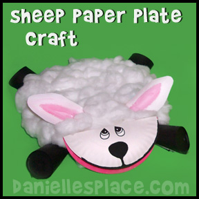 Paper plate sheep craft - This crafty family