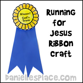 Running for Jesus Ribbon Craft