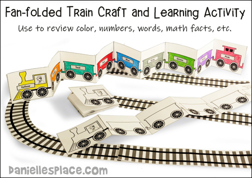 Train Fan-folded Book Craft