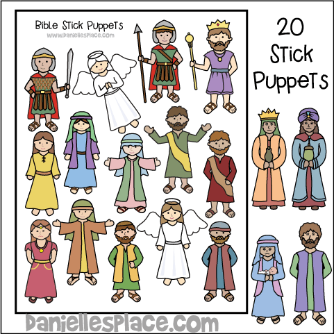 Bible Stick Puppets 3 Inch 83 100 Pic 