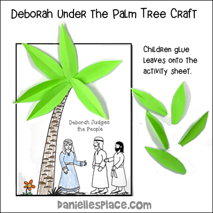 Deborah Judges the Israelites Bible Craft and Coloring Sheet for Children's Ministry