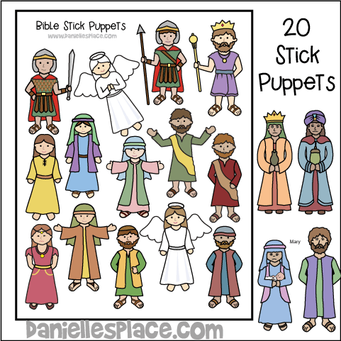 Bible Stick Puppets for Children's Ministry