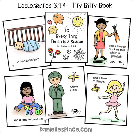 Printable Book for Ecclesiastes 3:1-4 - For Every Season there is a Season