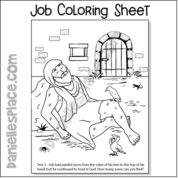 Job Bible Coloring Sheet - Job Craft Activity Sheet