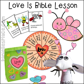 Love Is Bible Lesson for Children Crafts and Bible Games