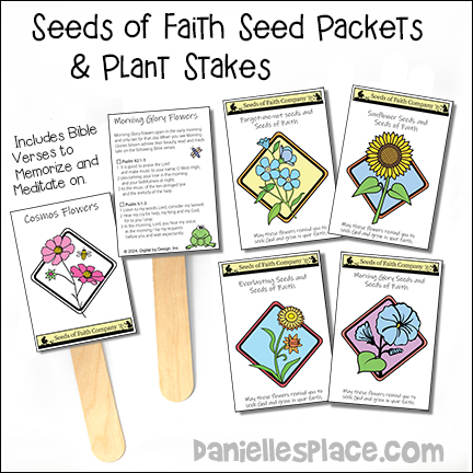Seeds of Faith Seed Packets and Plant Stakes Craft