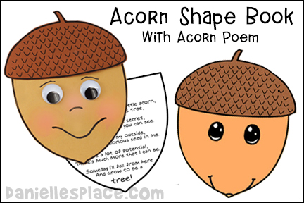 Acorn Shape Book with Poem