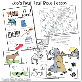 Job's First Test Bible Lesson with Craft, Games, and Bible Verse Reviews