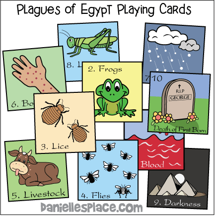 Plagues of Egypt Printable Playing Cards for Children's Ministry