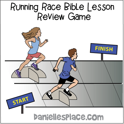 Running Race Bible Lesson Review Game for Running for Jesus Bible Lesson for Children's Ministry