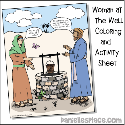 Woman at the Well Coloring and Activity Sheet