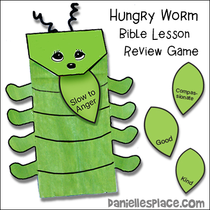 Jonah Bible Lesson - Hungry Worm Bible Lesson Review Game – Younger Children