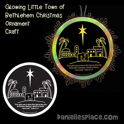 Glowing Little Town of Bethlehem Christmas Ornament Craft