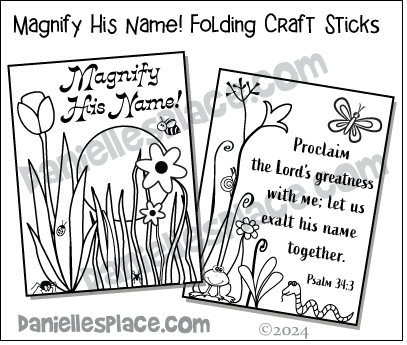 Magnify His Name! Folding Craft Stick Craft for Vacation Bible School