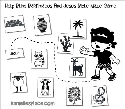Help Blind Bartimaeus Find Jesus Bible Maze Game