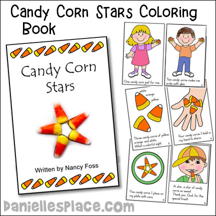 Candy Corn Stars Printable Coloring Book for Thanksgiving