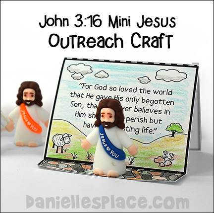 Mini Jesus John 3:16 Outreach Craft and Activity for Children's Ministry
