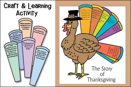 The Story of Thanksgiving Turkey Craft and Learning Actiivty
