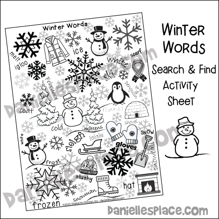 Winter Word Search and Writing Activity