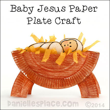 Nativity Paper Plate Craft Baby Jesus Paper Plate Manger Craft