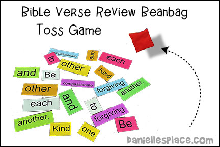 Bible Verse Review Beanbag Toss Game for Children's Ministry