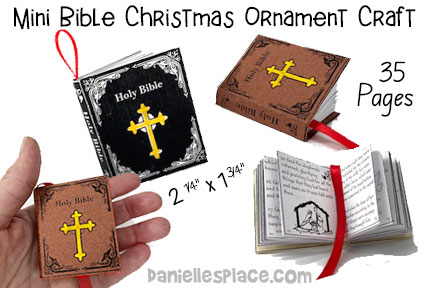 Mini Bible Christmas Ornaments Mini Bible Christmas Ornament Craft with Luke Chapter 2