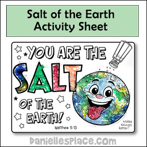 Salt of the Earth Coloring Sheet